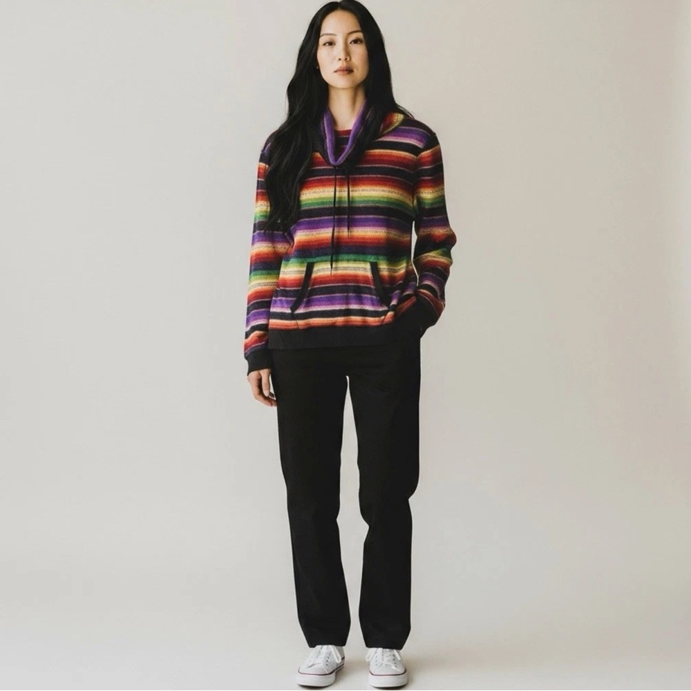 Ralph Lauren Southwestern Striped Funnel‎ Neck Turtleneck Jersey Size Medium
